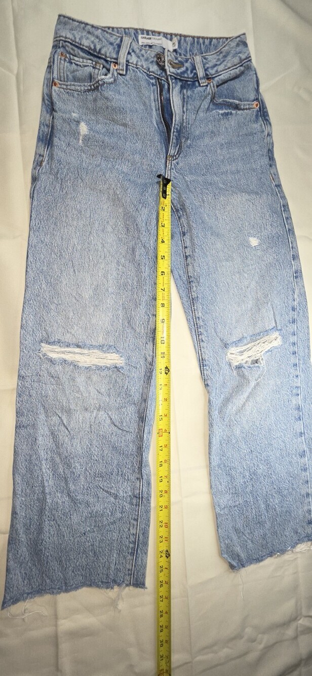 Garage Denim Women's Jeans 90's Straight Leg Light Wash Blue Size 00/23 Sku 0254
